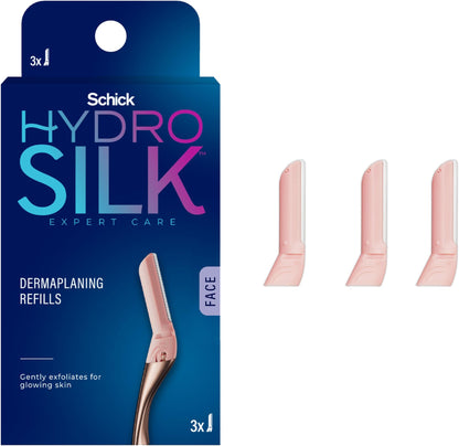 Schick Hydro Silk Dermaplaning Wand Razor Refills — 3 Boxes (9 Blades Total)