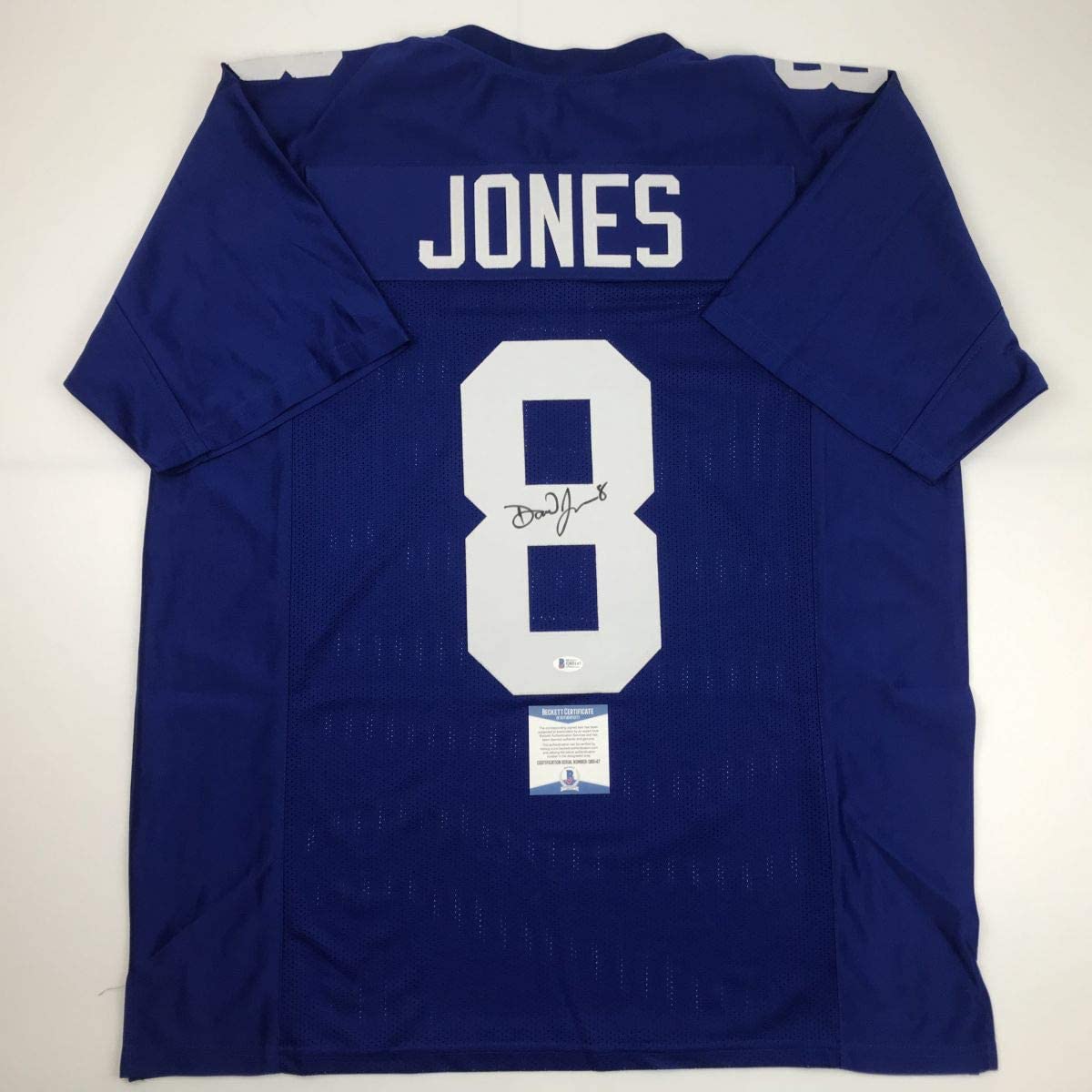 Autographed Daniel Jones New York Blue Jersey