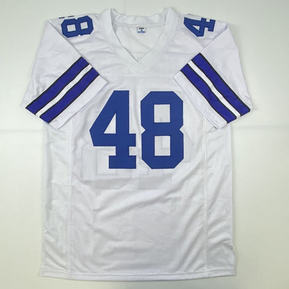 Autographed Daryl Moose Johnston Dallas White Jersey