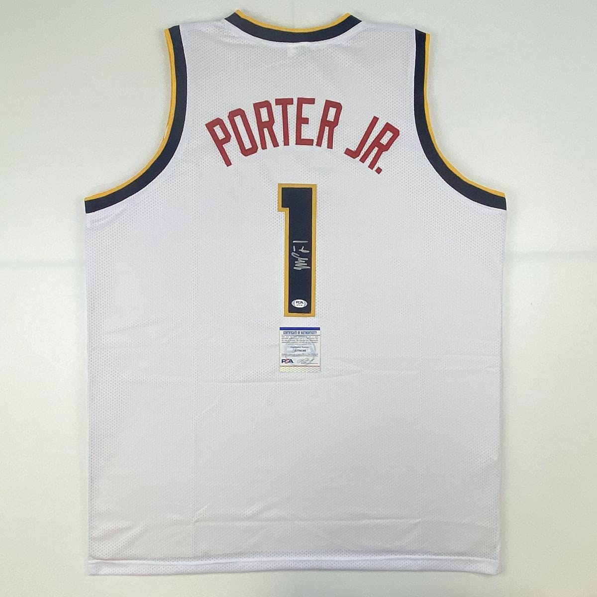 Autographed Michael Porter Jr. Denver White Jersey