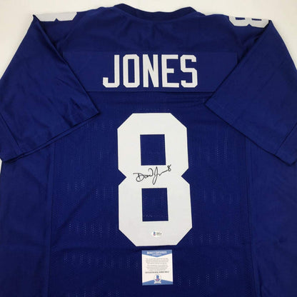 Autographed Daniel Jones New York Blue Jersey