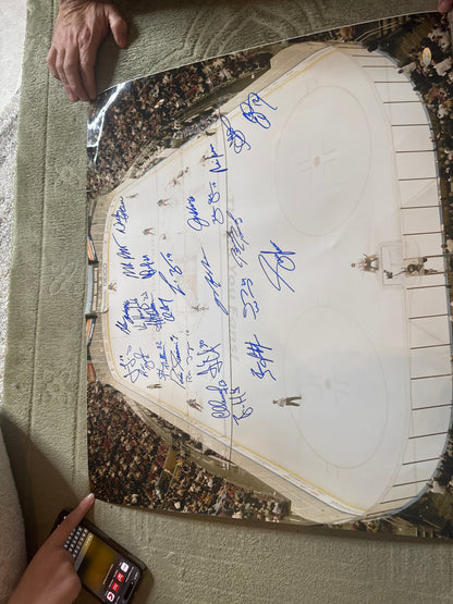 Rangers 20x24 Photo Team-Signed by (26) with Jaromir Jagr, Glen Anderson, Mark Messier, Henrik Lundqvist, & Mike Richter (Steiner)