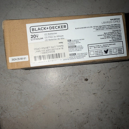 BLACK+DECKER LBXR20-OPE2 20V MAX Lithium-Ion Battery, 2-Pack