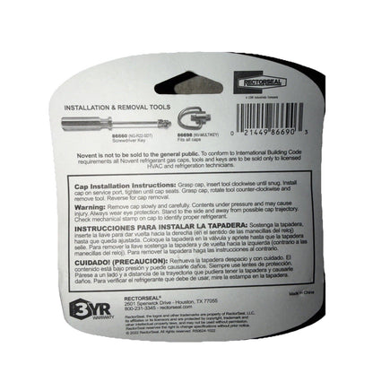 RectorSeal Novent 86690 Universal Locking Refrigerant Caps Starter Pack