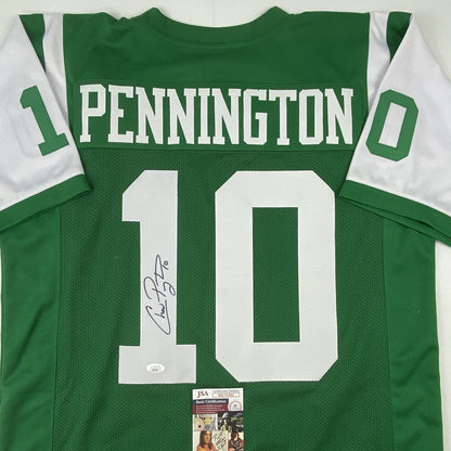 Autographed Chad Pennington New York Green Jersey