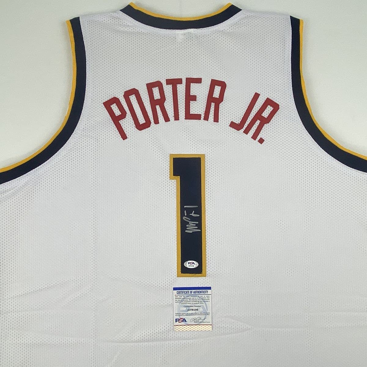Autographed Michael Porter Jr. Denver White Jersey