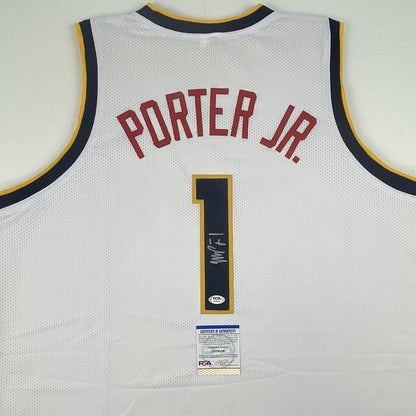 Autographed Michael Porter Jr. Denver White Jersey