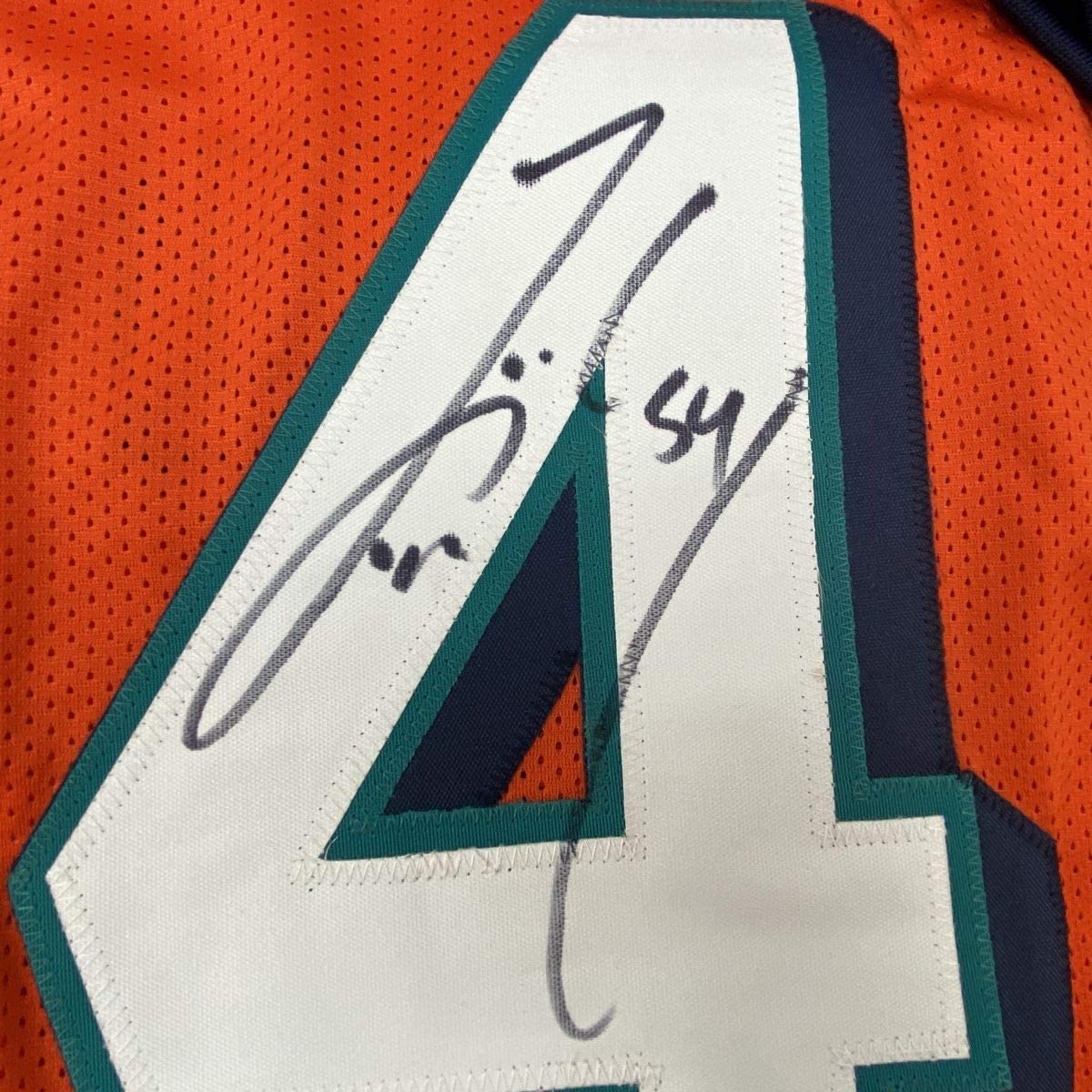 Framed Zach Thomas Miami Orange Jersey