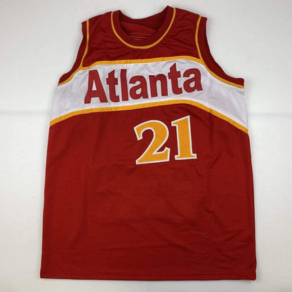 Autographed Dominique Wilkins Atlanta Red Stat Jersey
