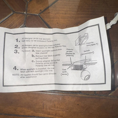 White track light head fixture 7545-WH spotlight installation manual