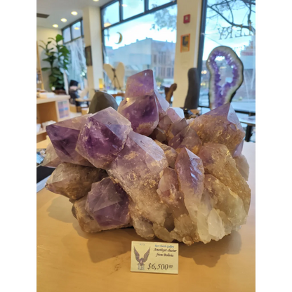 79.7 lb Bolivian amethyst crystal cluster from Bolivia