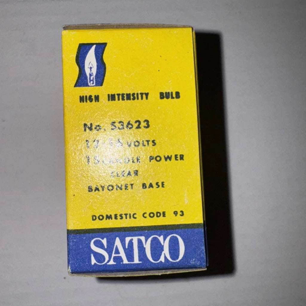 Satco S3623 high intensity bulb in yellow blue bayonet base box