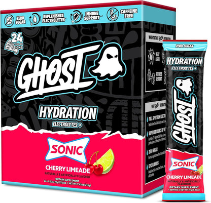 Ghost Hydration Sticks — Cherry Limeade, 216g (Best By 1/2027)