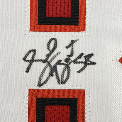 Framed Autographed/Signed Shaquil Shaq Barrett 35x39 Tampa Bay Red Football Jersey PSA/DNA COA