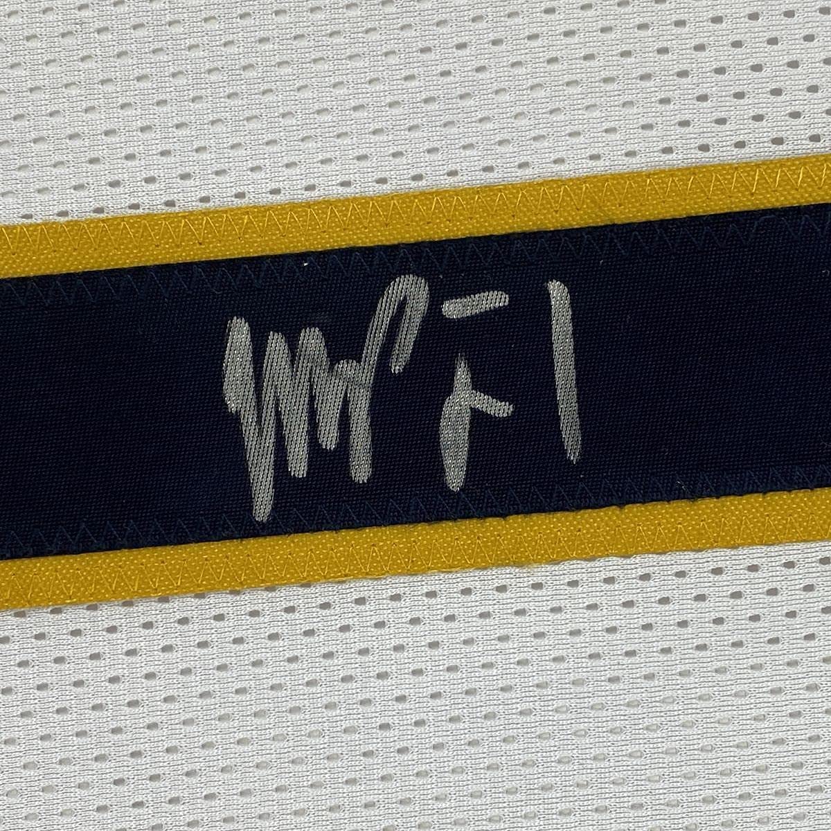 Framed Autographed/Signed Michael Porter Jr. 35x39 Denver White Basketball Jersey PSA/DNA COA