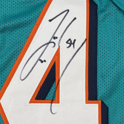 Autographed Zach Thomas Miami Teal Jersey