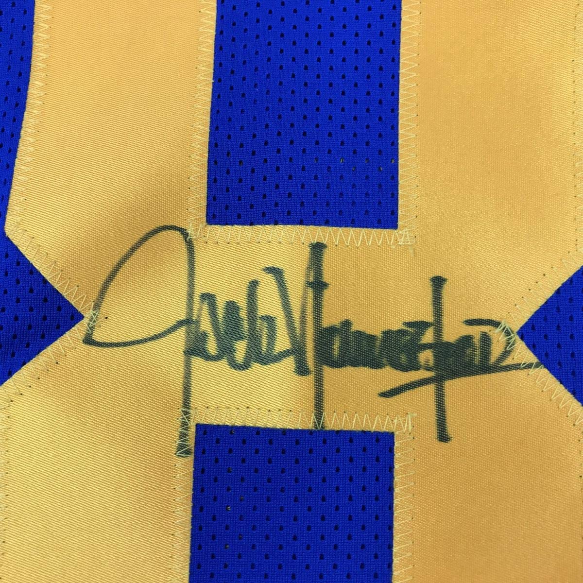 Autographed/Signed Jack Youngblood Los Angeles LA Blue Football Jersey JSA COA