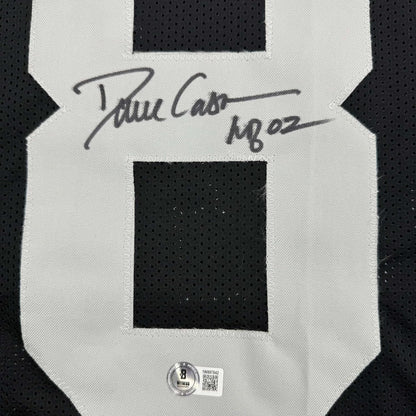 Autographed Dave Casper HOF 02 Oakland Las Vegas Black Football Jersey Beckett BAS COA