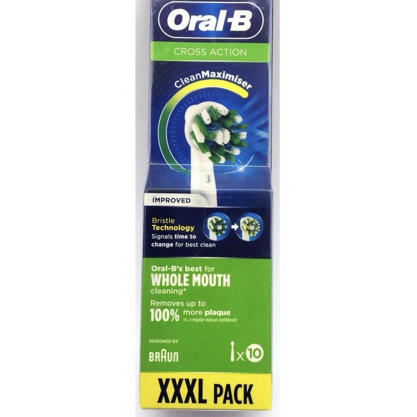 8x Oral B Cross Action Replacement Brush Heads XXXL Pack (10 heads)=80 Heads