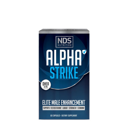 NDS Nutrition Alpha Strike Elite Male Performance Supplement, 60 Capsules — Exp 10/2027