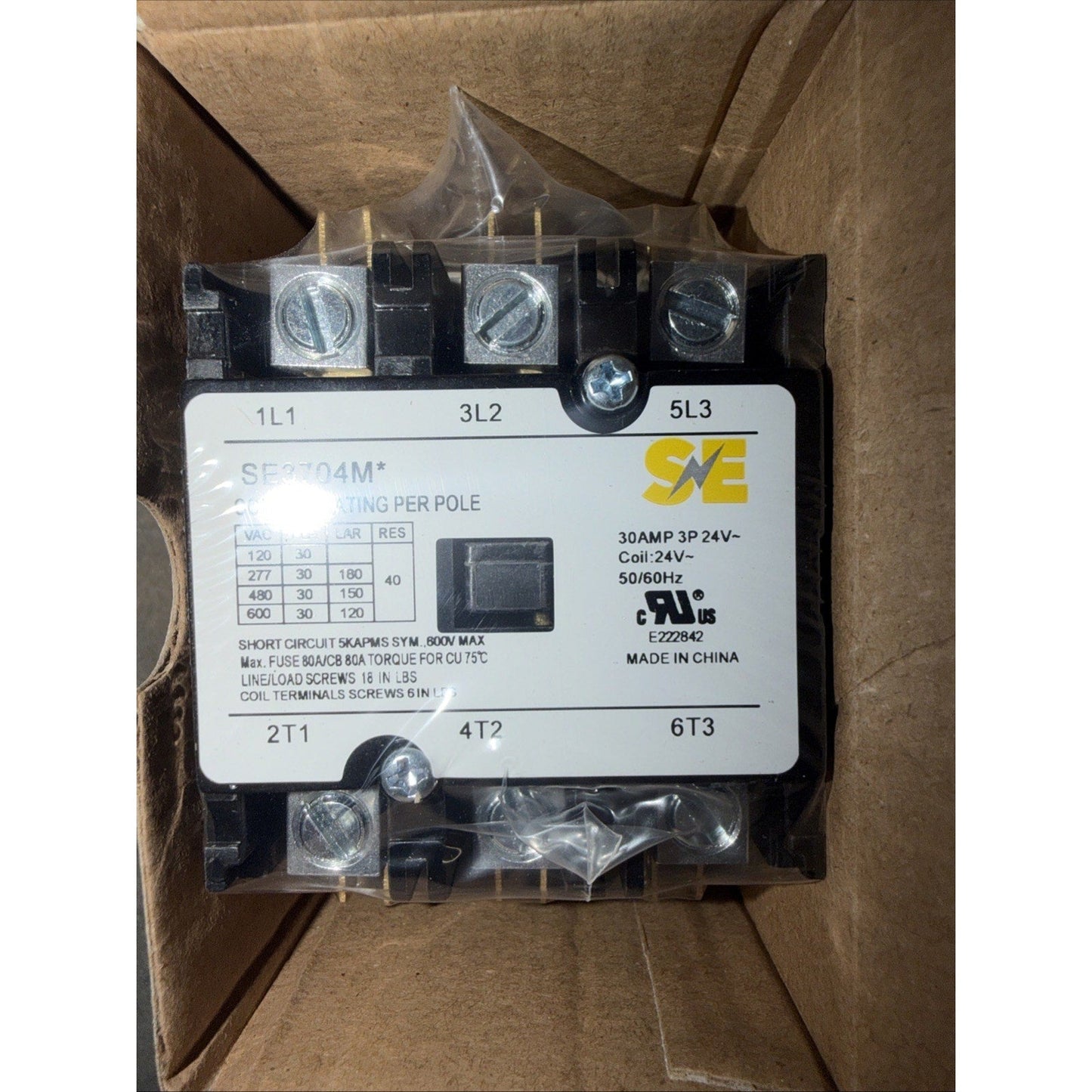 Smart Electric Definite Purpose Contactor, Part No. SE3704M