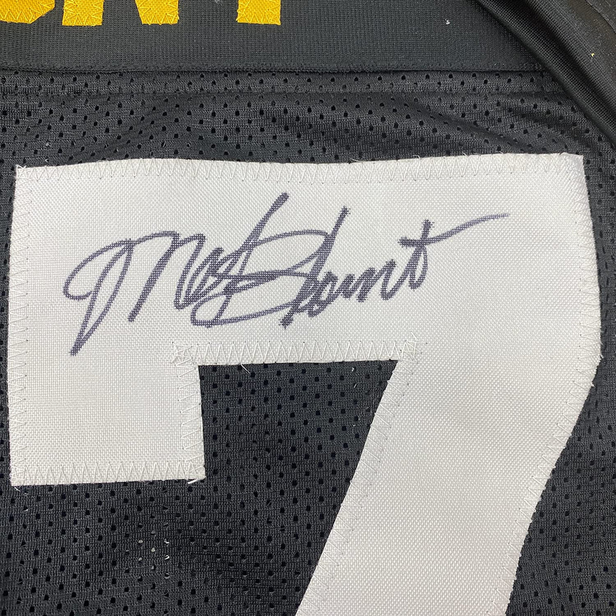Framed Autographed Mel Blount Pittsburgh Black Football Jersey