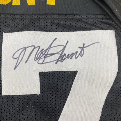 Framed Autographed Mel Blount Pittsburgh Black Football Jersey
