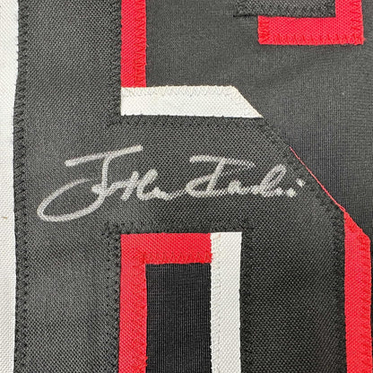 Framed Autographed/Signed Jonathan India 35x39 Cincinnati Black City Connect Baseball Jersey Beckett BAS COA