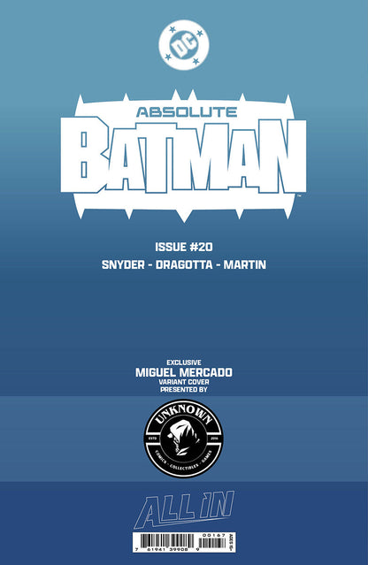 Absolute Batman #20 Miguel Mercado Foil Exclusive Virgin Var 📕 Unknown Comics