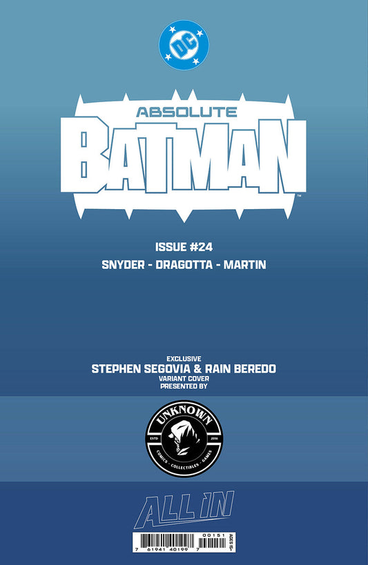 [FOIL] ABSOLUTE BATMAN #24 STEPHEN SEGOVIA EXCLUSIVE VIRGIN VAR (09/23/2026)