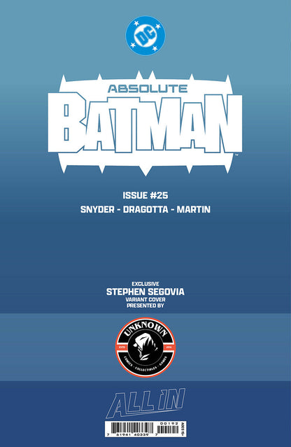 ABSOLUTE BATMAN #25 CONNECTING COVER A STEPHEN SEGOVIA EXCLUSIVE VAR (10/28/2026)