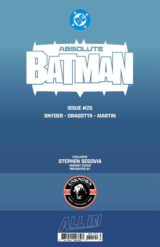 [FOIL] ABSOLUTE BATMAN #25 CONNECTING COVER A STEPHEN SEGOVIA EXCLUSIVE VIRGIN VAR (10/28/2026)