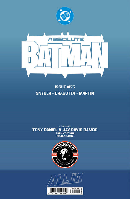 [BLACK & WHITE] ABSOLUTE BATMAN #25 TONY DANIEL EXCLUSIVE VIRGIN VAR (10/28/2026)