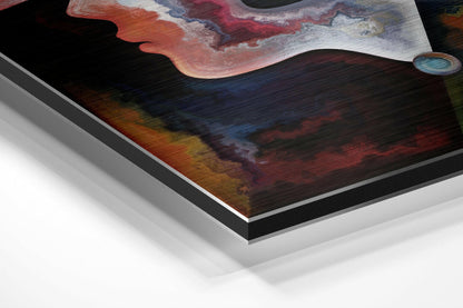 Radial Spokes Twin Face Profiles Brushed Aluminium Dibond Wall Art