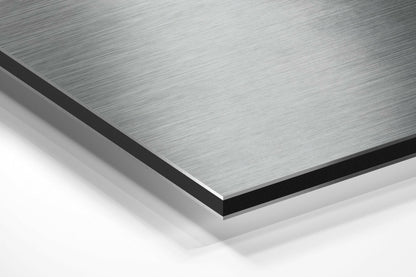Hand Behind Frosted Glass Mist Brushed Aluminium Dibond Wall Art