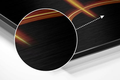 Glowing Fire Gemini Zodiac Glyph Brushed Aluminium Dibond Wall Art