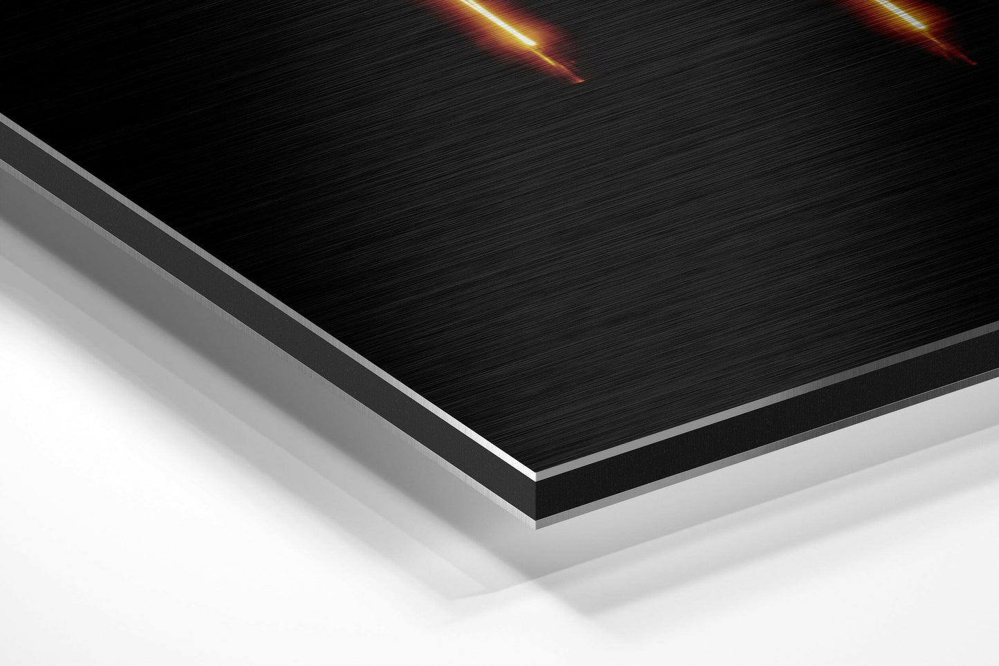 Golden Light Trail Virgo Glyph Brushed Aluminium Dibond Wall Art