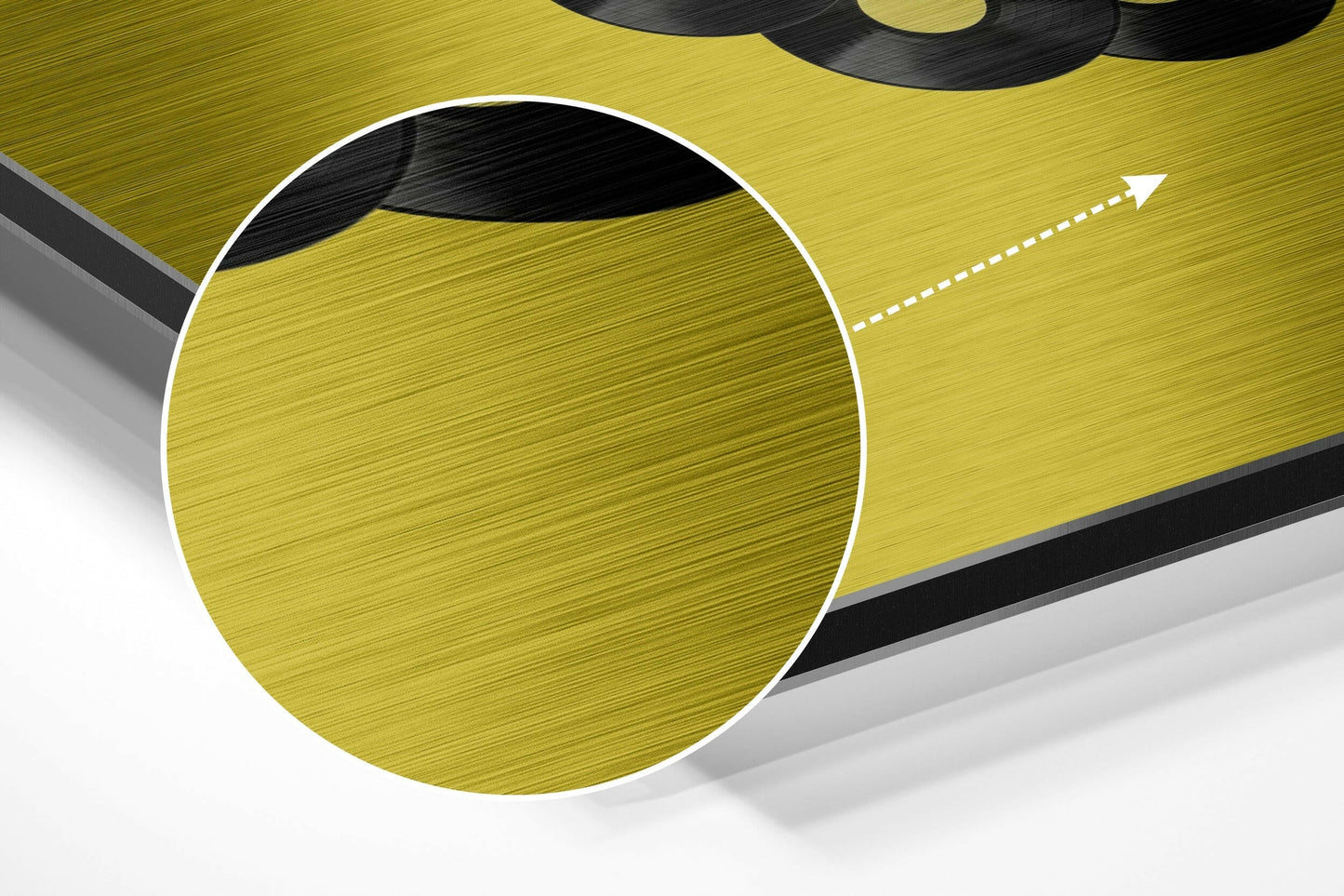 Top Hat Flamingo On Yellow Polka Dots Brushed Aluminium Dibond Wall Art