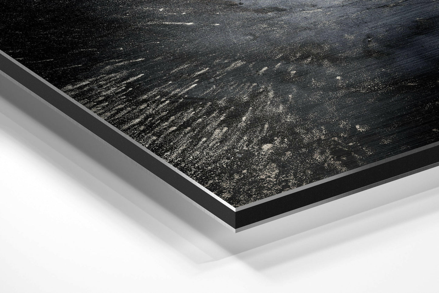 Charcoal Smoke Ink Brushed Aluminium Dibond Wall Art