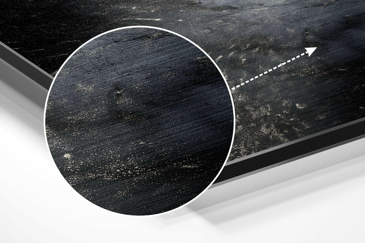 Charcoal Smoke Ink Brushed Aluminium Dibond Wall Art