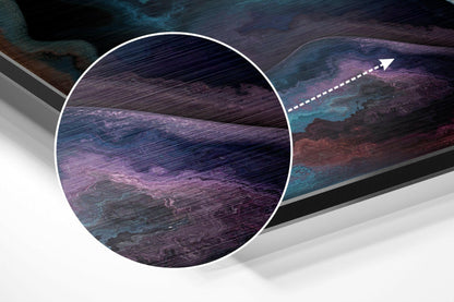 Spiral Eye Between Two Profiles Brushed Aluminium Dibond Wall Art