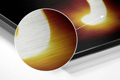 Fiery Twin Arc Pisces Symbol Brushed Aluminium Dibond Wall Art