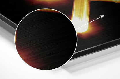 Glowing Arrow Sagittarius Light Trail Brushed Aluminium Dibond Wall Art