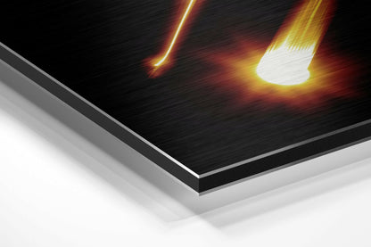 Blazing Loop Libra Light Glyph Brushed Aluminium Dibond Wall Art