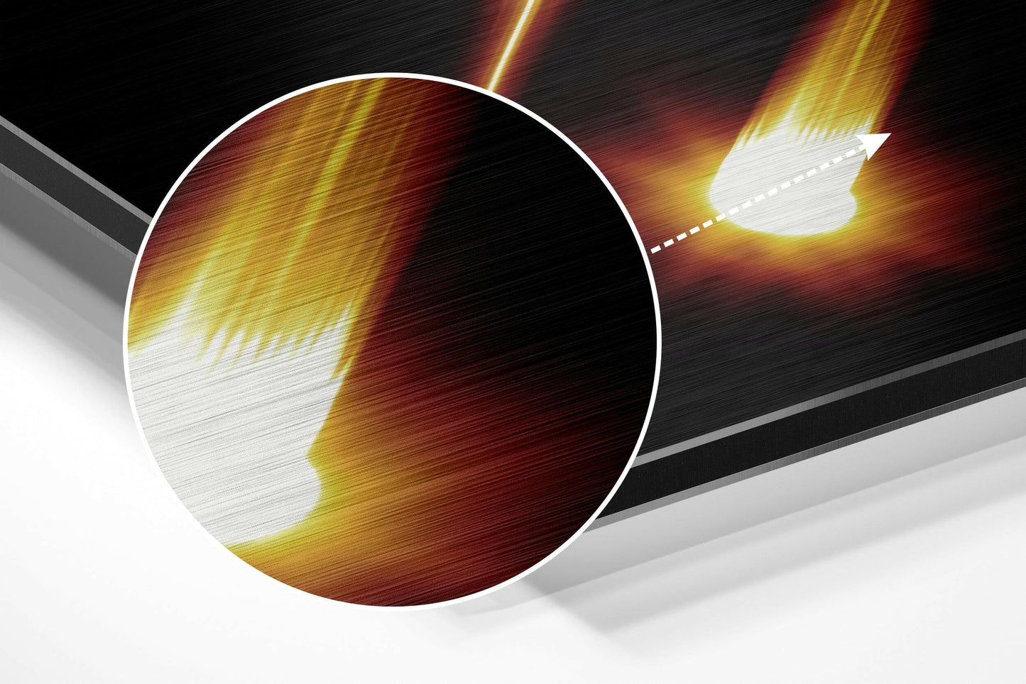 Blazing Loop Libra Light Glyph Brushed Aluminium Dibond Wall Art