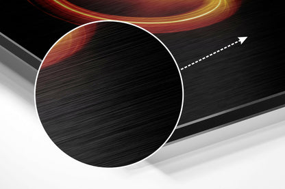 Fiery Swirl Leo Lion Symbol Brushed Aluminium Dibond Wall Art