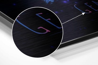 Purple Brushstroke Gemini Star Sign Brushed Aluminium Dibond Wall Art
