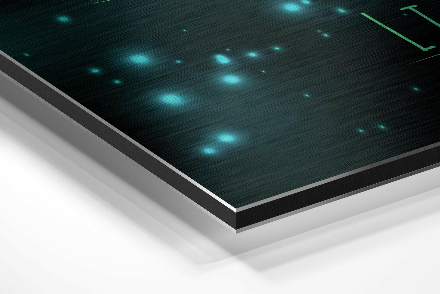 Teal Chalk Libra Scales Star Sign Brushed Aluminium Dibond Wall Art