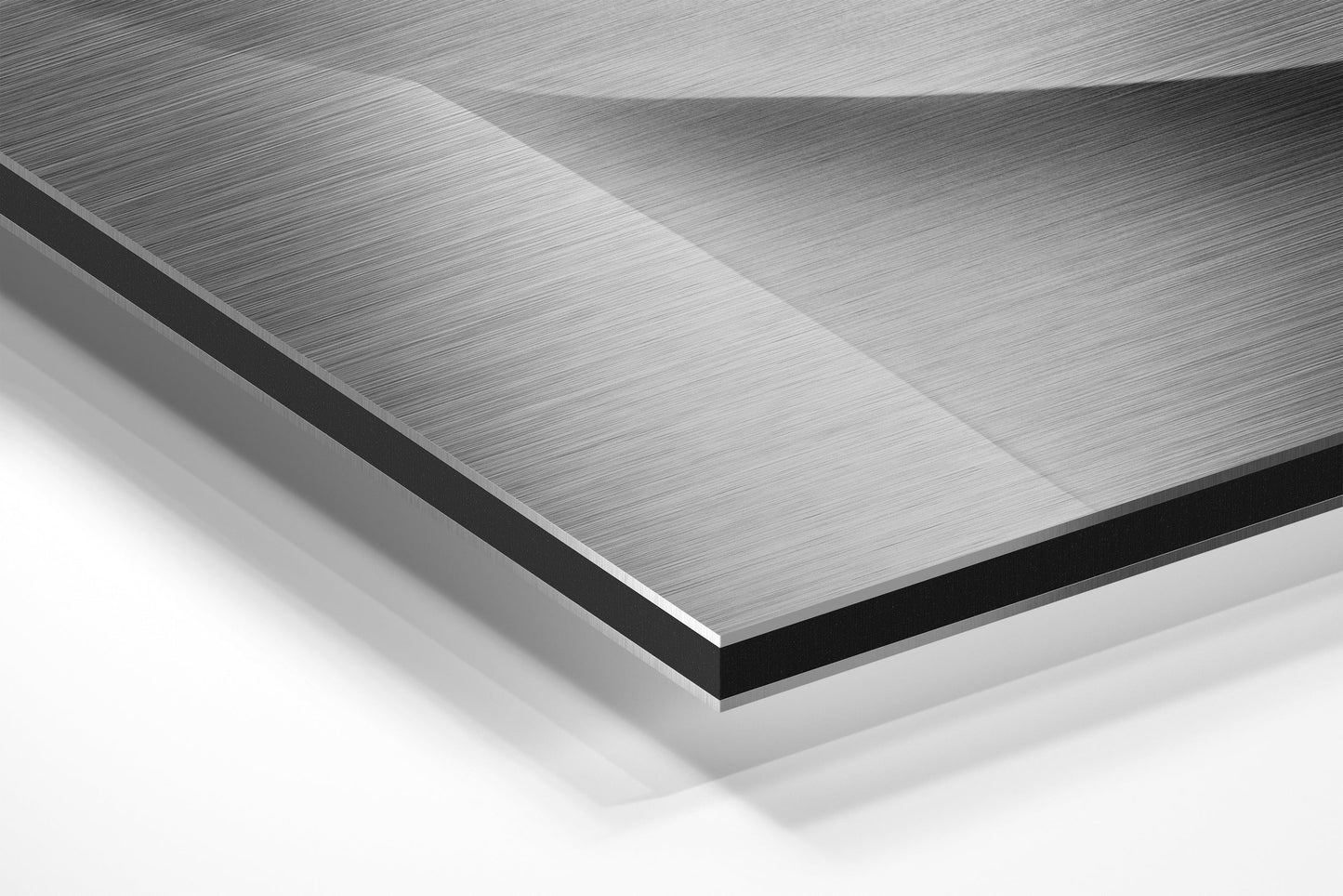 Silver Metallic Lips Close Up Brushed Aluminium Dibond Wall Art