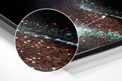 Red Lips Copper Glitter Skin Brushed Aluminium Dibond Wall Art